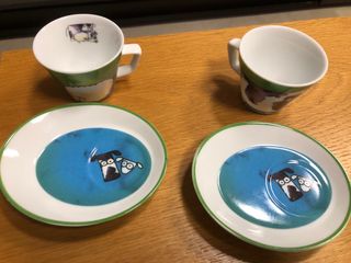 Joc de cafè amb 2 tasses. 