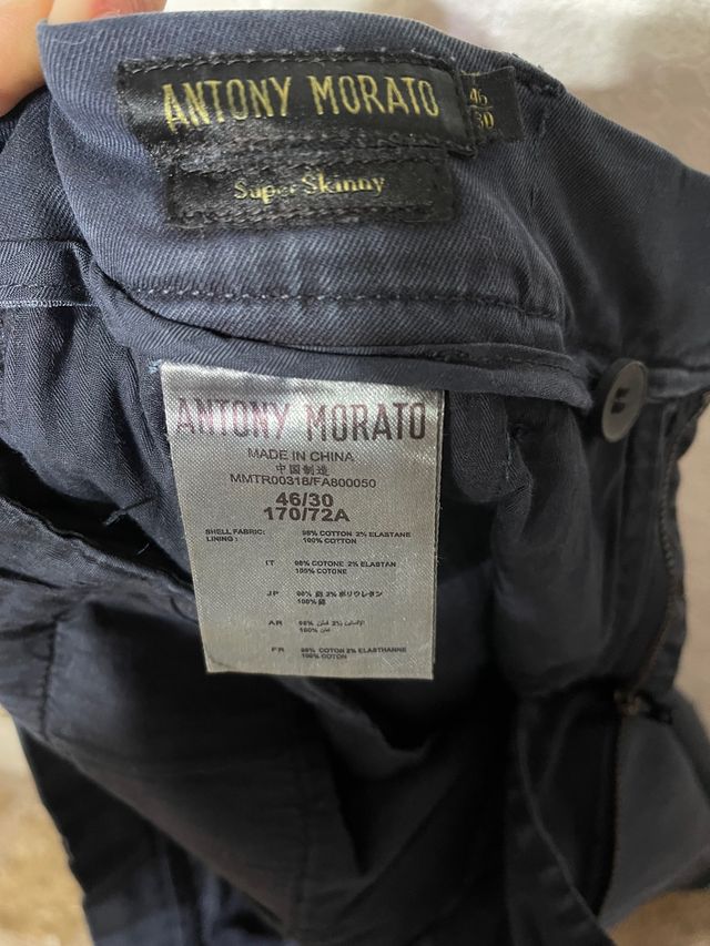 Chino Antony Morato, súper skinny, talla 46/30 IT
