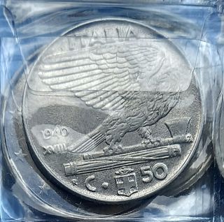 0,50 Lire italiane Vittorio Emanuele III anno 1940