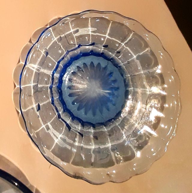 vajilla 5 piezas cristal antigüo tallado