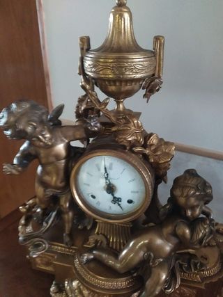 Reloj Sobremesa Angelitos Antiguo