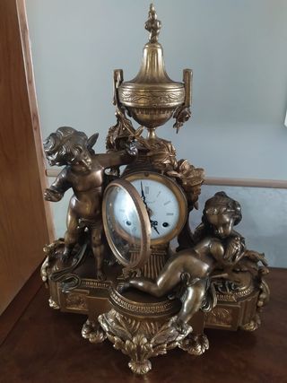 Reloj Sobremesa Angelitos Antiguo