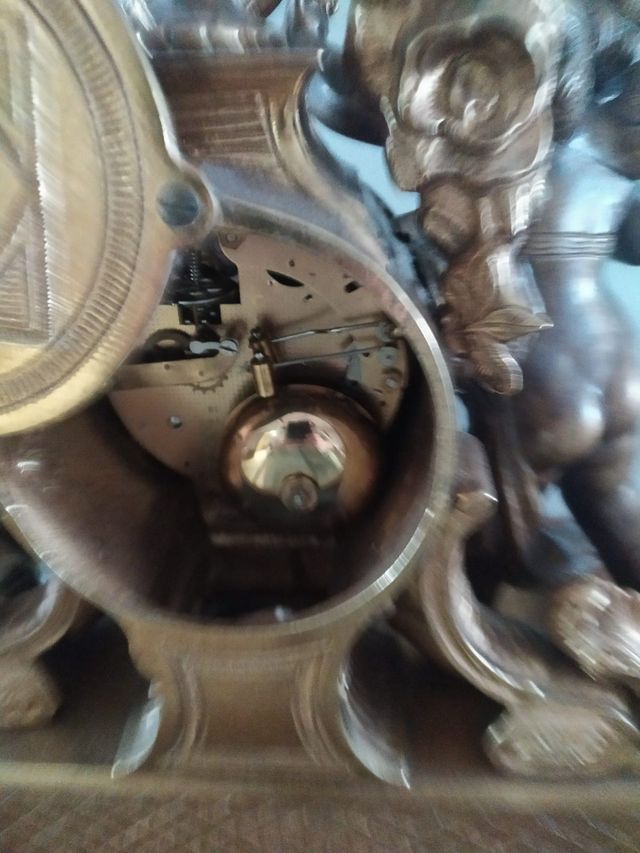 Reloj Sobremesa Angelitos Antiguo