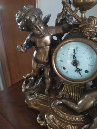 Reloj Sobremesa Angelitos Antiguo