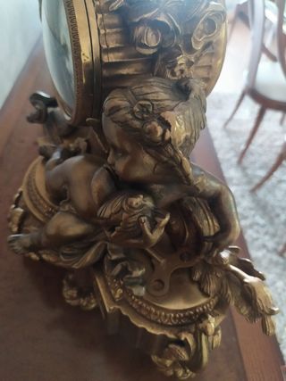 Reloj Sobremesa Angelitos Antiguo