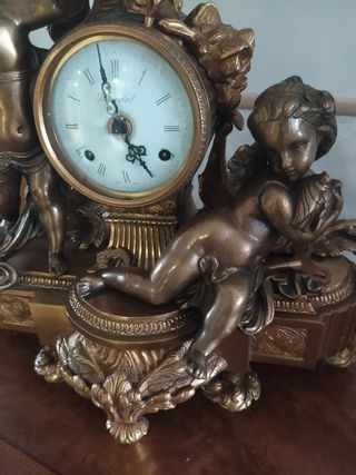 Reloj Sobremesa Angelitos Antiguo