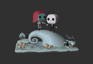 Funko pop escena Pesadilla Antes de Navidad 3d