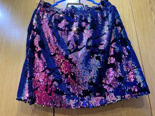 Falda fiesta de terciopelo con lentejuelas, L 