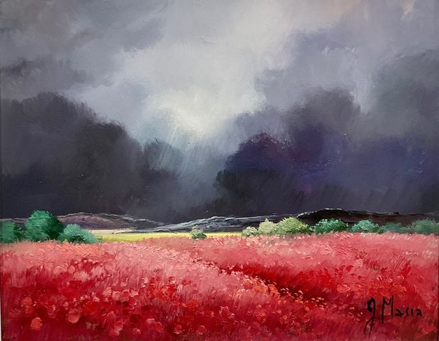 Dipinto ad olio di Julio Masia