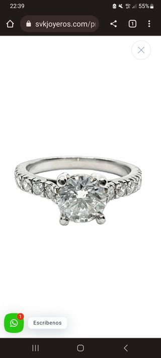 Anillo de diamantes réplica cartier 