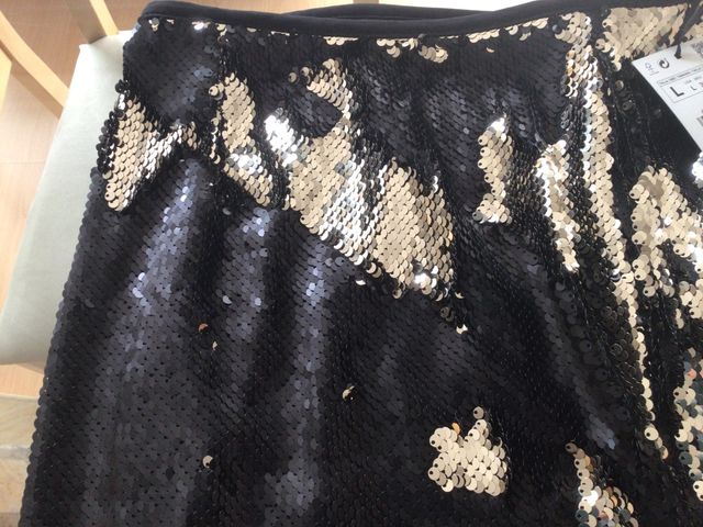 Falda Zara talla L lentejuelas a estrenar