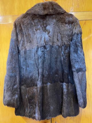 Abrigo Vintage de Piel con Pelo