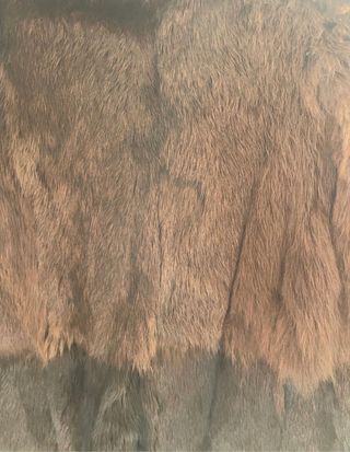 Abrigo Vintage de Piel con Pelo