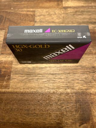 Cintas MAXELL HGX GOLD 30 VHS C