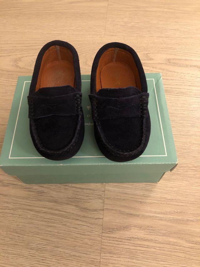 Mocasín piel azul marino niño num. 22