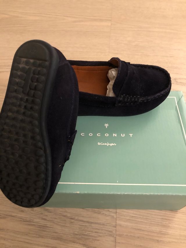 Mocasín piel azul marino niño num. 22