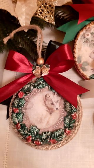 Bolas de navidad de madera