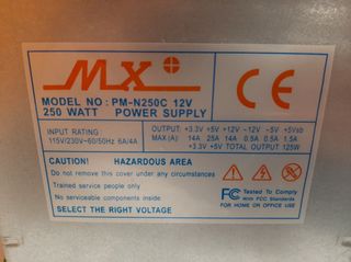 Fuente de alimentación MX 250W