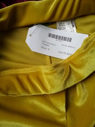 Pantalón palazzo italiano con etiqueta 