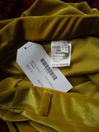 Pantalón palazzo italiano con etiqueta 