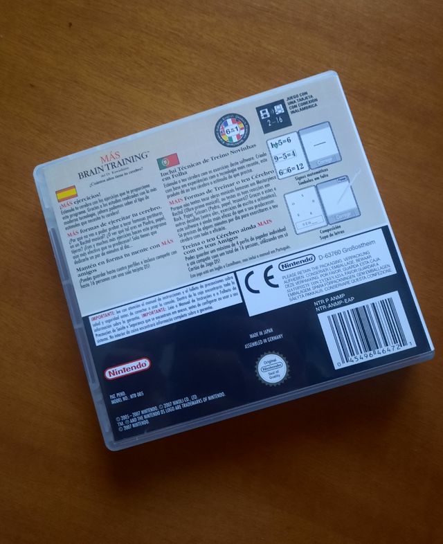 Carcasa Juego "Más Brain Training" Nintendo DS