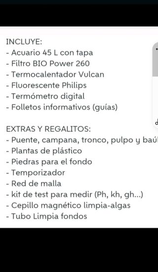 Acuario completo, para hacer un buen regalo