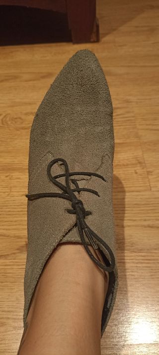 botines grises de cuña