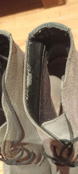 botines grises de cuña