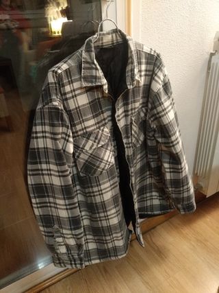 Cazadora/Abrigo con estampado de camisa vintage