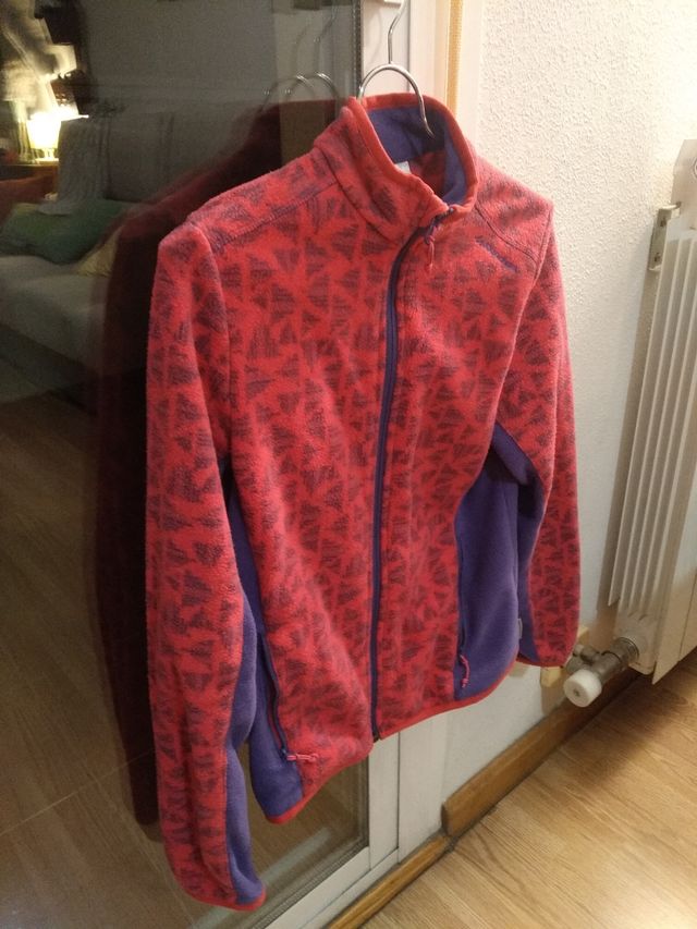 Forro polar rosa y morado