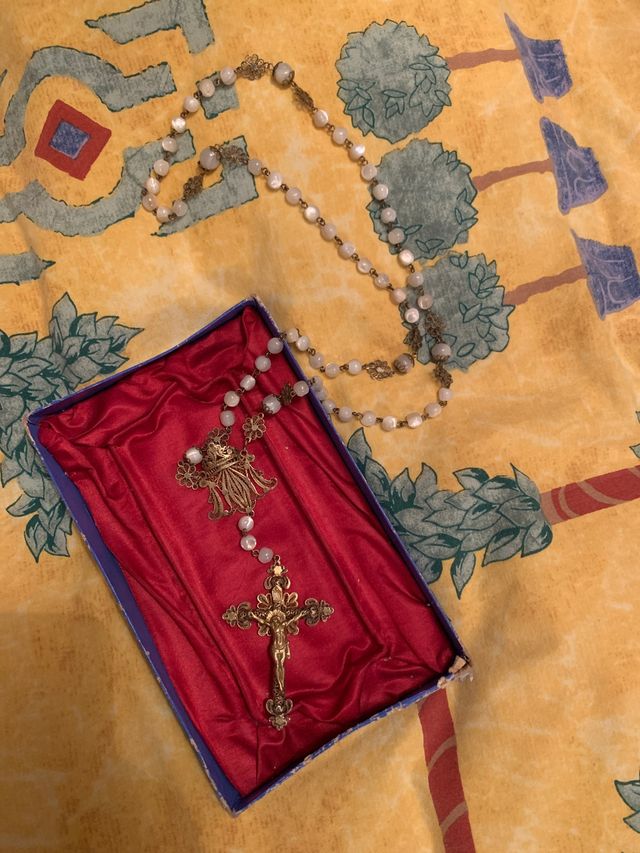 Rosario Isabelino fligrana dorado siglo XIX