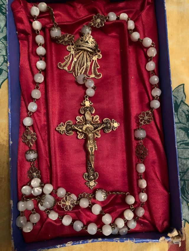 Rosario Isabelino fligrana dorado siglo XIX