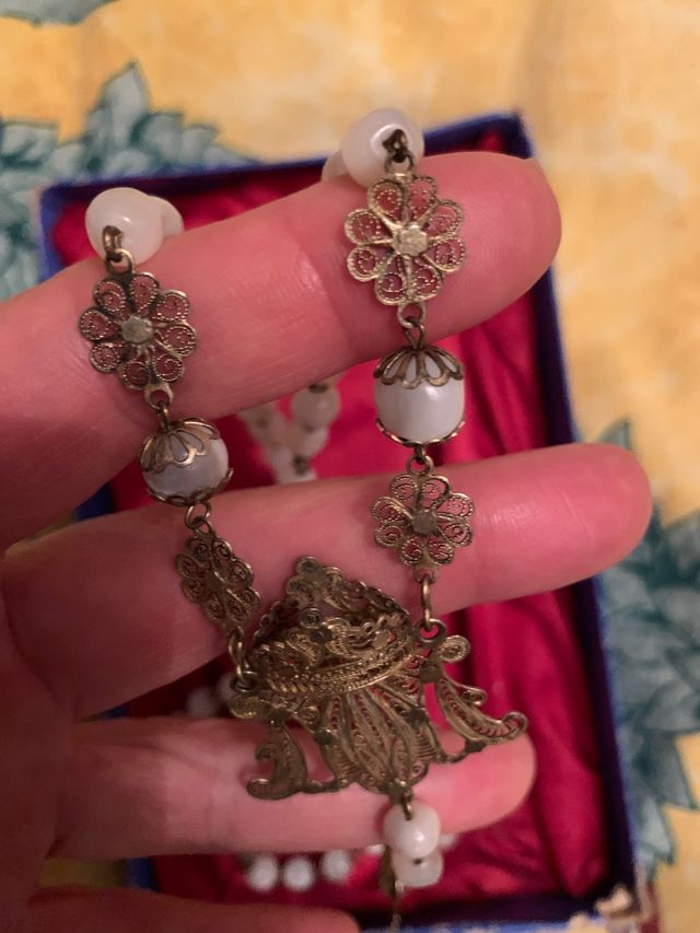 Rosario Isabelino fligrana dorado siglo XIX