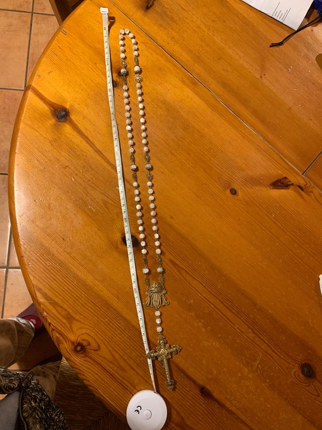 Rosario Isabelino fligrana dorado siglo XIX