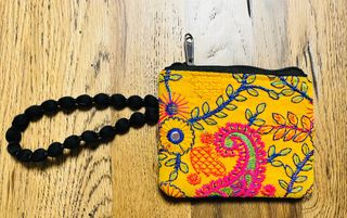 Portamonete arancione in stile indiano 