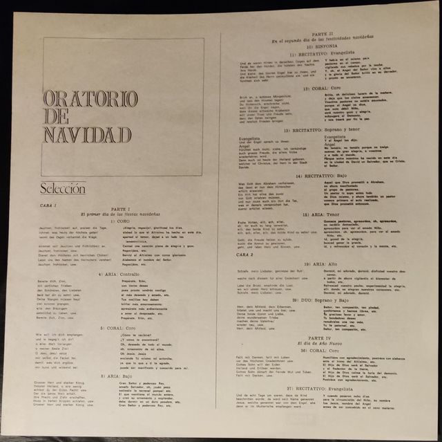 LP BACH ORATORIO DE NAVIDAD