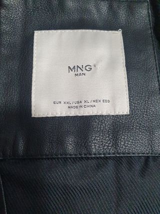 Cazadora piel Mango