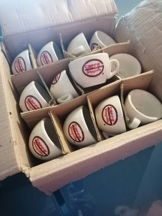 12 Tazzine con piattino per caffè espresso bar