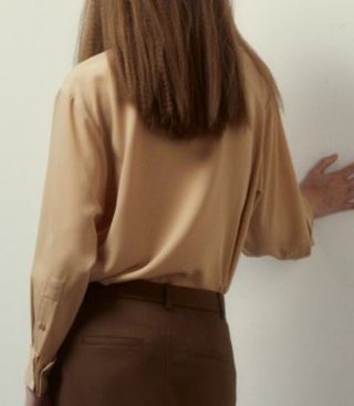 Camisa fluida Camel talla L