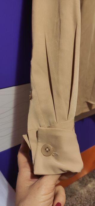 Camisa fluida Camel talla L