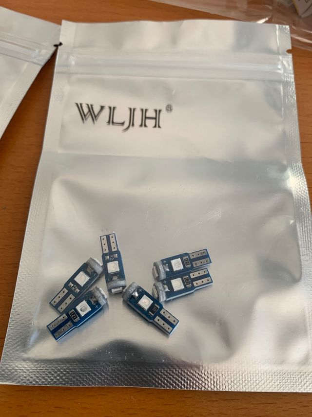 Luces led canbus t5 panel coche