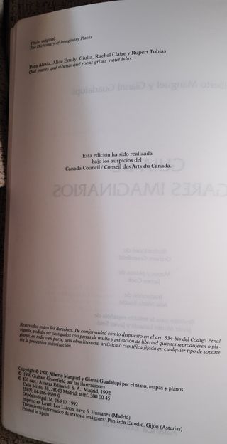 Guía de lugares imaginarios