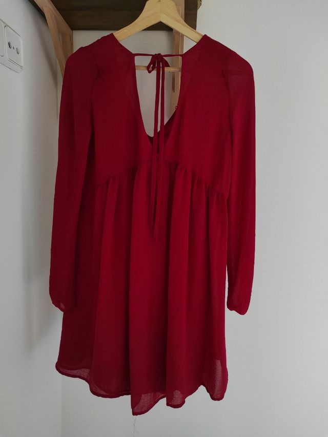 Vestido de gasa rojo Easy Wear. IDEAL NAVIDAD