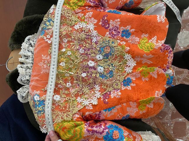 Traje Fallera naranja niña 10-12 años.