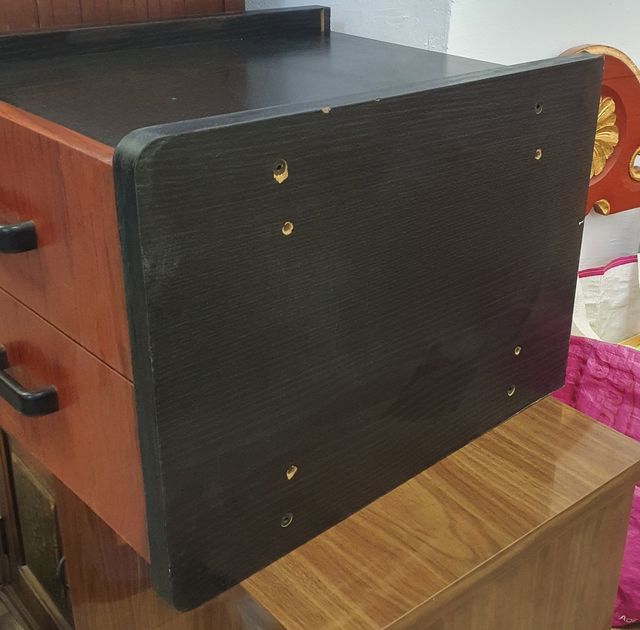 Cajonera 2 cajones negra y marrón