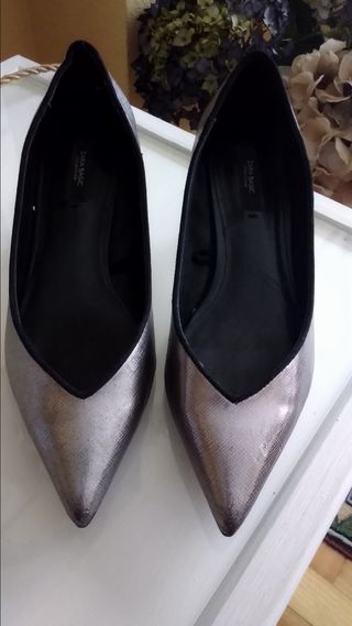 zapatos gris perla