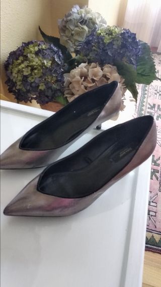 zapatos gris perla