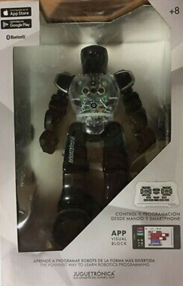 Robot con telecomando o app per la programmazione. Juguetronica