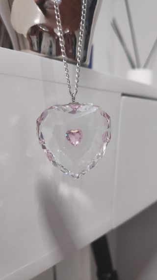 Colgante de Swarovski auténtico, corazón de crista