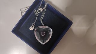 Colgante de Swarovski auténtico, corazón de crista